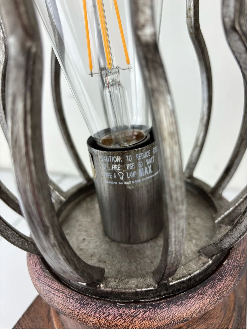 Metal Cage Table Lamp with/Bronze Finish-Accent Lamp-Modern/Rustic Vibe Up-light